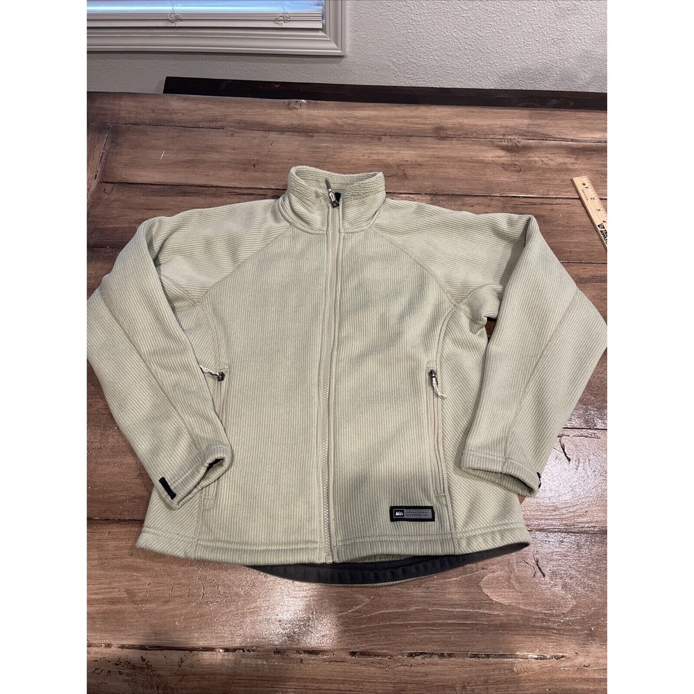 REI Recreational Equipment Full-Zip Sage Green Fleece Jacket Women's S